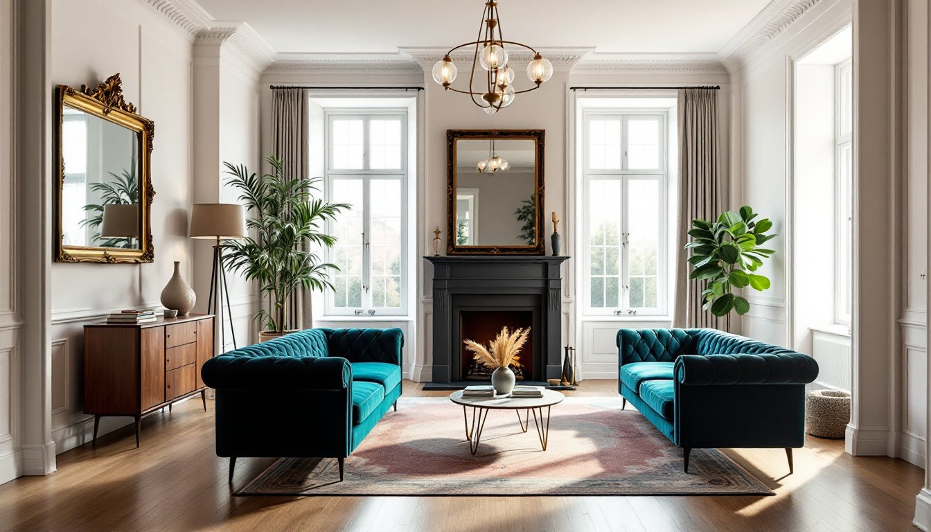 modern victorian living room