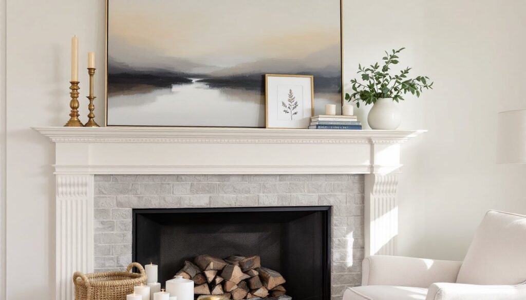 living room fireplace decor