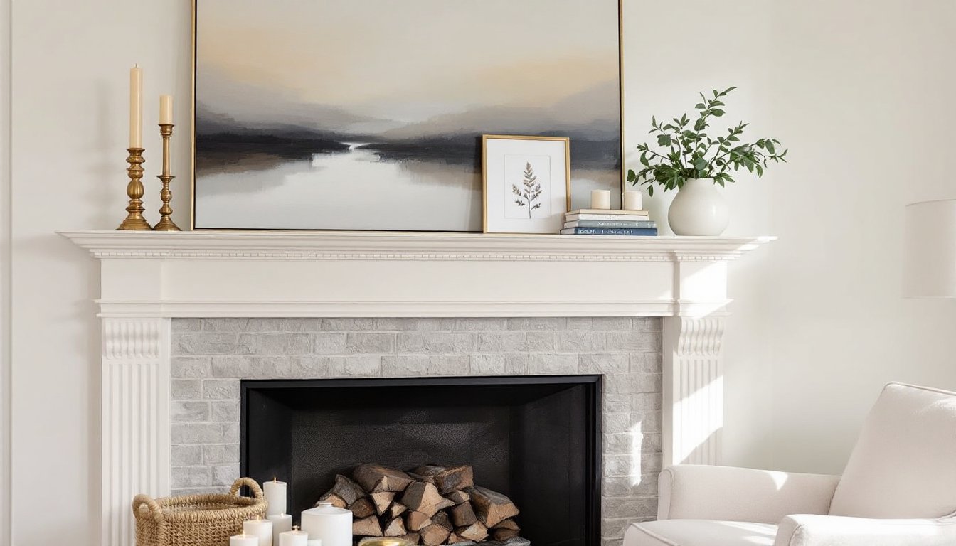 living room fireplace decor