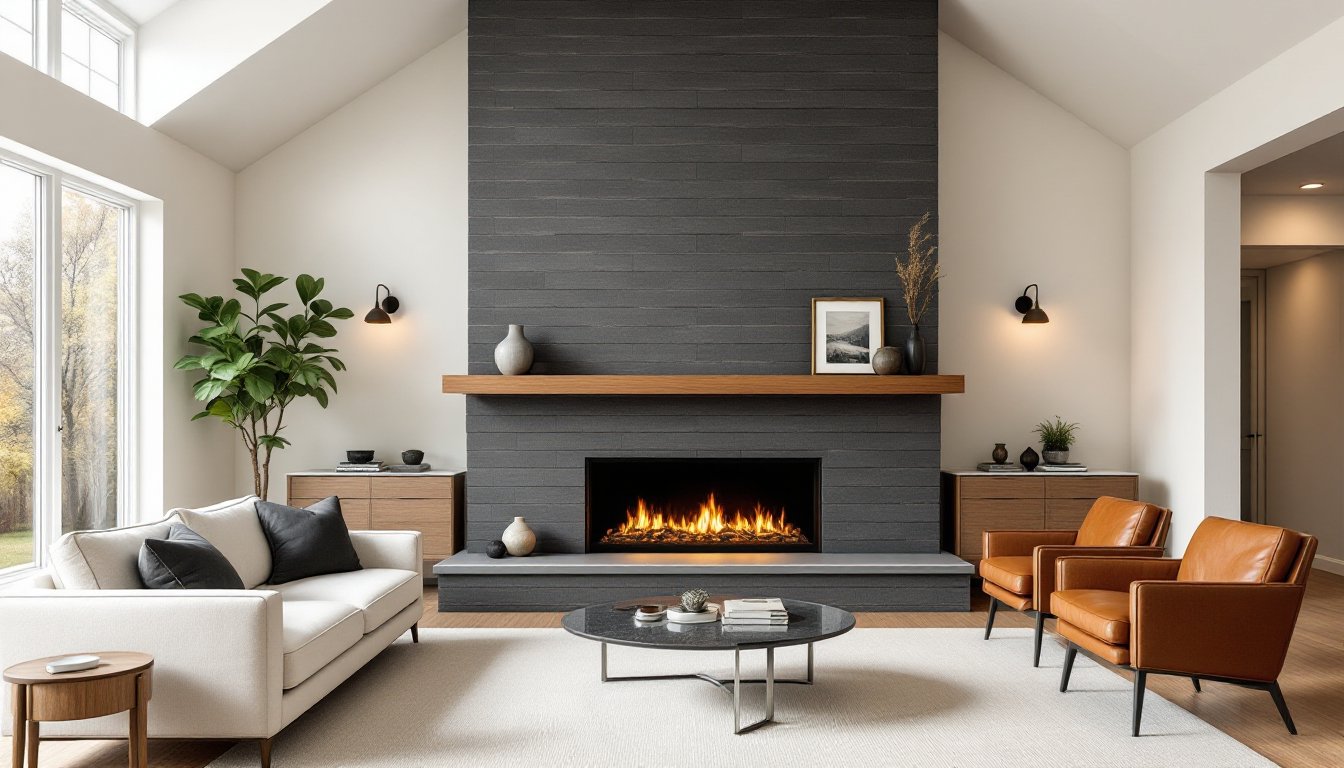 living room stone fireplace ideas